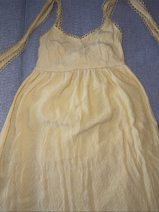 mine Dresses & Skirts - mine Yellow Sundress with Scalloped Straps